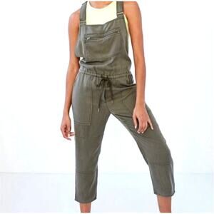 Aritzia Wilfred Free Valletta Olive Green Cropped Overall Pants Women's Size XS